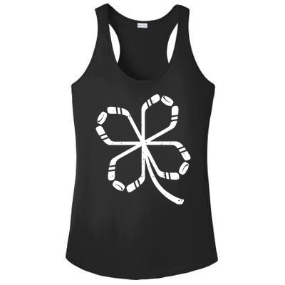 Clover Hockey Logo Ladies PosiCharge Competitor Racerback Tank