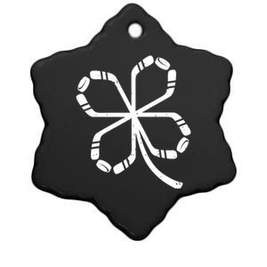 Clover Hockey Logo Ceramic Star Ornament