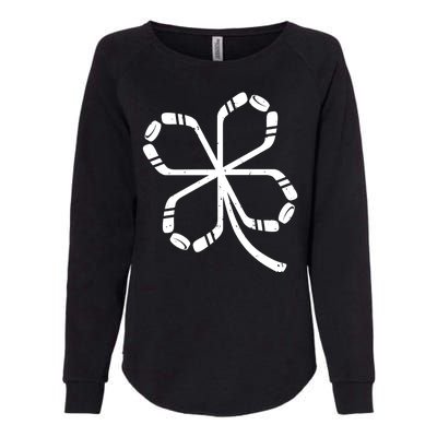 Clover Hockey Logo Womens California Wash Sweatshirt