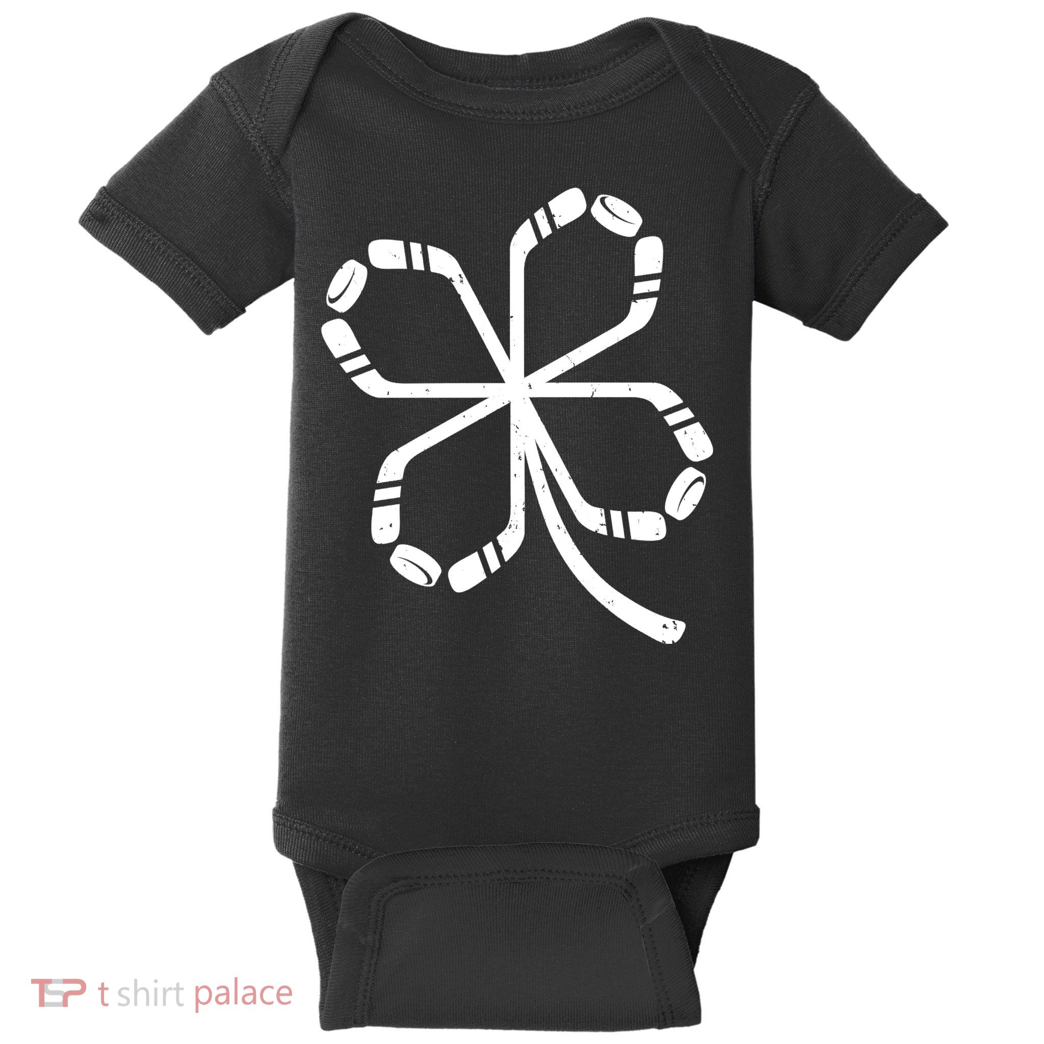 Clover Hockey Logo Baby Bodysuit
