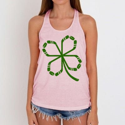 Clover Hockey Logo Women's Knotted Racerback Tank