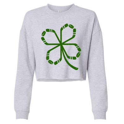 Clover Hockey Logo Cropped Pullover Crew