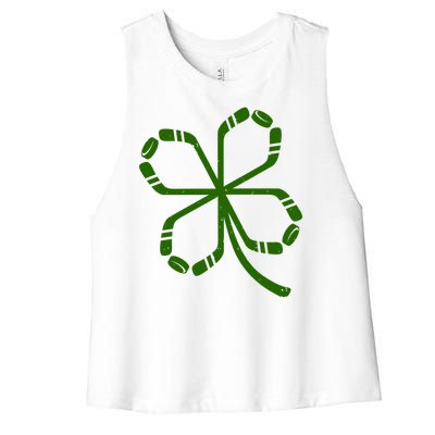 Clover Hockey Logo Women's Racerback Cropped Tank