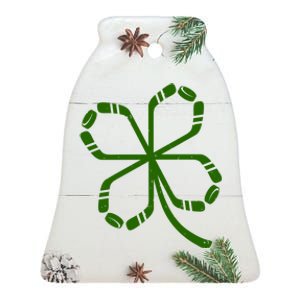 Clover Hockey Logo Ceramic Bell Ornament