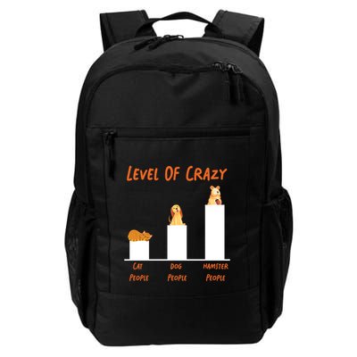 Cute Hamster Level Of Crazy Cat People Dog People Hamster Meaningful Gift Backpack