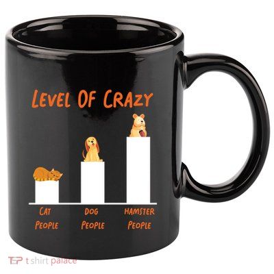 Cute Hamster Level Of Crazy Cat People Dog People Hamster Meaningful Gift 11oz C Handle Ceramic Mug