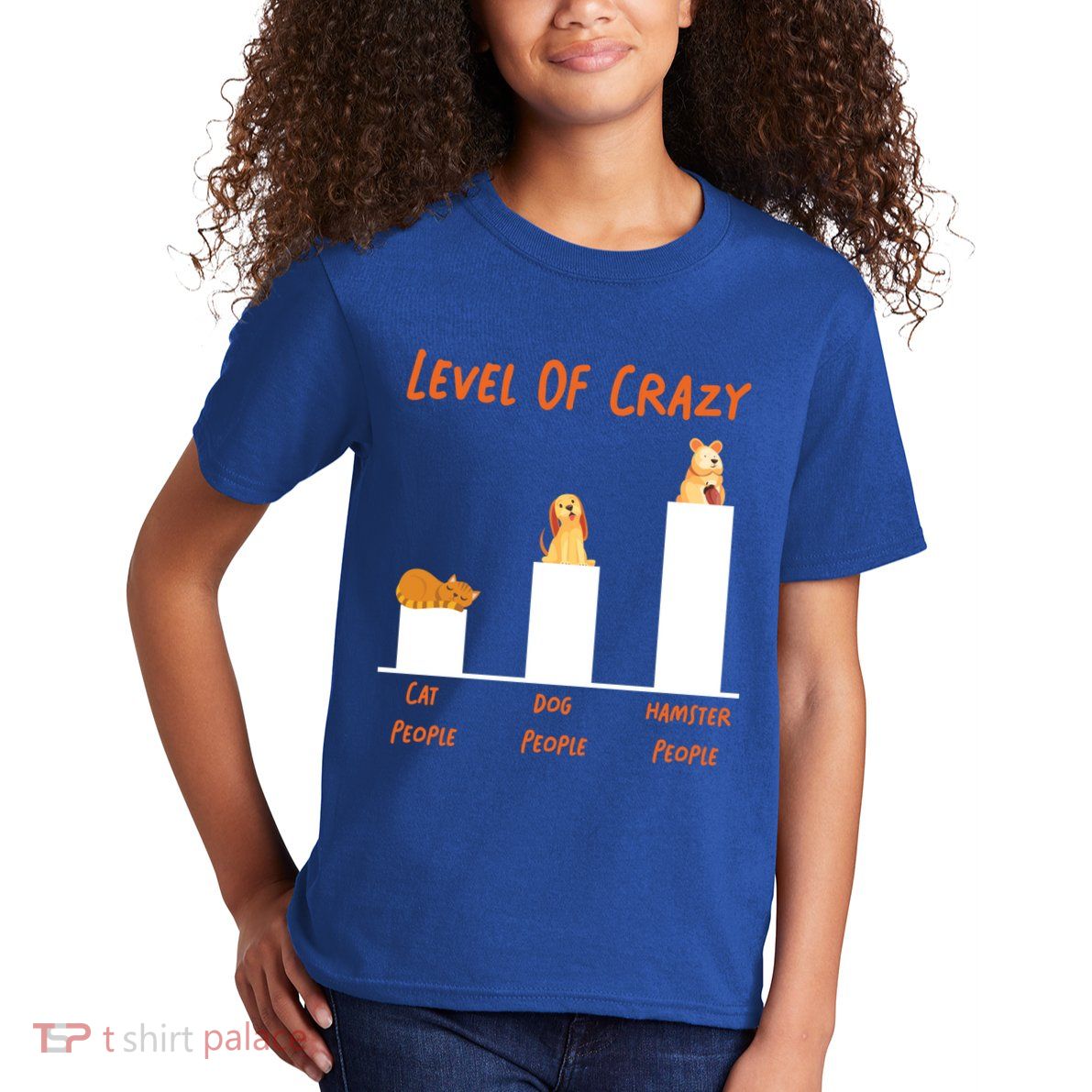 Cute Hamster Level Of Crazy Cat People Dog People Hamster Meaningful Gift Kids T-Shirt