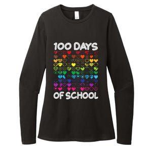 Cute Heart Love Teacher 100 Days Of School Womens CVC Long Sleeve Shirt