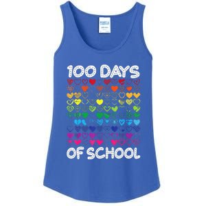 Cute Heart Love Teacher 100 Days Of School Ladies Essential Tank