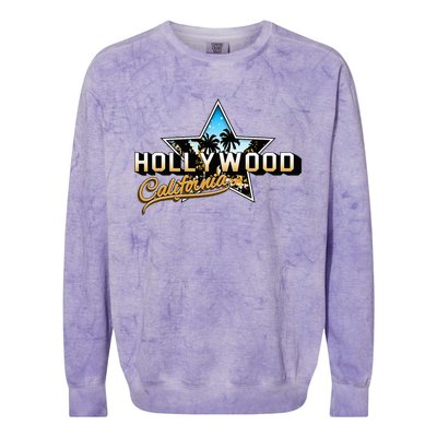 Cool Hollywood Los Angeles California Stars Colorblast Crewneck Sweatshirt