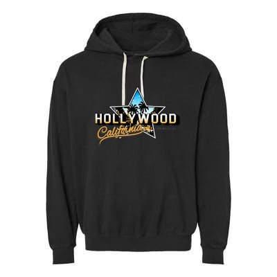 Cool Hollywood Los Angeles California Stars Garment-Dyed Fleece Hoodie