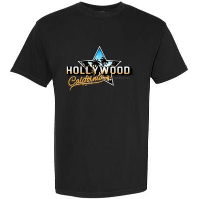 Cool Hollywood Los Angeles California Stars Garment-Dyed Heavyweight T-Shirt