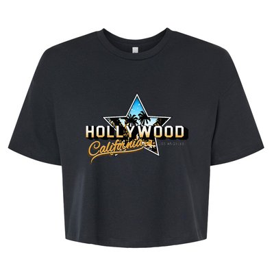 Cool Hollywood Los Angeles California Stars Bella+Canvas Jersey Crop Tee