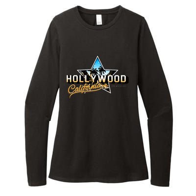 Cool Hollywood Los Angeles California Stars Womens CVC Long Sleeve Shirt