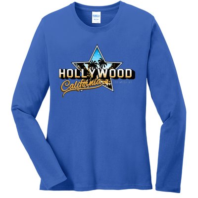 Cool Hollywood Los Angeles California Stars Ladies Long Sleeve Shirt