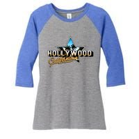 Cool Hollywood Los Angeles California Stars Women's Tri-Blend 3/4-Sleeve Raglan Shirt