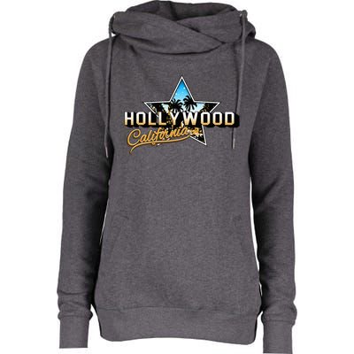 Cool Hollywood Los Angeles California Stars Womens Funnel Neck Pullover Hood