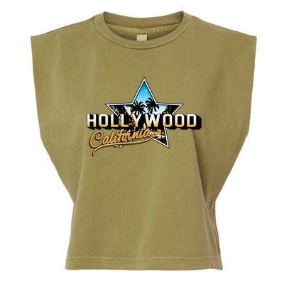 Cool Hollywood Los Angeles California Stars Garment-Dyed Women's Muscle Tee