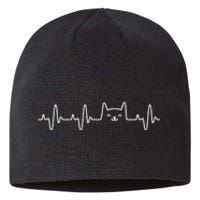 Cat Heartbeat Love Cats Cat Lover Sustainable Beanie