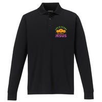 Christian Halloween Life Is Scary Without Jesus Fall Autumn Performance Long Sleeve Polo