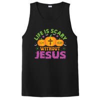 Christian Halloween Life Is Scary Without Jesus Fall Autumn PosiCharge Competitor Tank