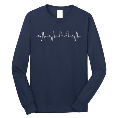 Cat Heartbeat Love Cats Women Girl Cat Lover Long Sleeve Shirt