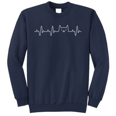 Cat Heartbeat Love Cats Women Girl Cat Lover Sweatshirt