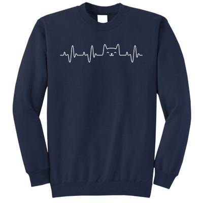 Cat Heartbeat Love Cats Women Girl Cat Lover Tall Sweatshirt