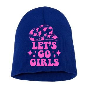 Cowboy Hat Let's Go Girls Western Cowgirls Short Acrylic Beanie