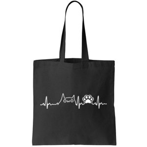 Cat Heartbeat Love Cats Funny Cat Lover, Cat Dad, Cat Mom Tote Bag