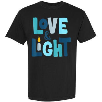 Christmas Hanukkah Love And Light Chanukah Jewish  Garment-Dyed Heavyweight T-Shirt