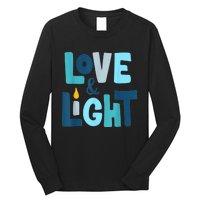 Christmas Hanukkah Love And Light Chanukah Jewish  Long Sleeve Shirt