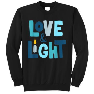 Christmas Hanukkah Love And Light Chanukah Jewish  Sweatshirt