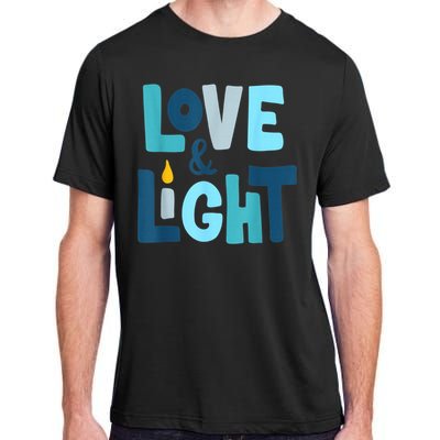 Christmas Hanukkah Love And Light Chanukah Jewish  Adult ChromaSoft Performance T-Shirt