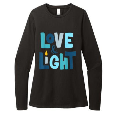 Christmas Hanukkah Love And Light Chanukah Jewish  Womens CVC Long Sleeve Shirt