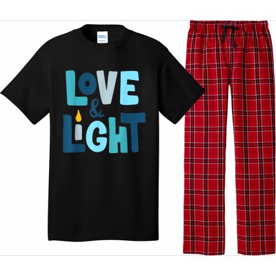 Christmas Hanukkah Love And Light Chanukah Jewish  Pajama Set