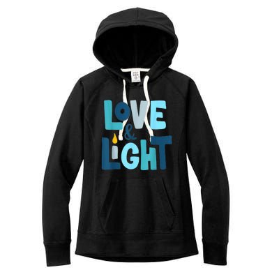 Christmas Hanukkah Love And Light Chanukah Jewish  Women's Fleece Hoodie