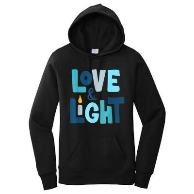 Christmas Hanukkah Love And Light Chanukah Jewish  Women's Pullover Hoodie