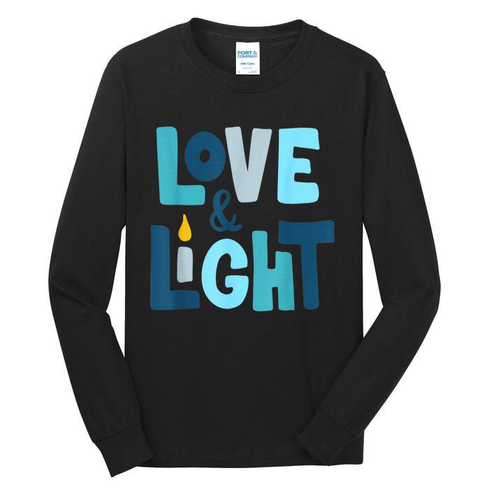 Christmas Hanukkah Love And Light Chanukah Jewish  Tall Long Sleeve T-Shirt