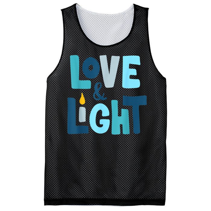 Christmas Hanukkah Love And Light Chanukah Jewish  Mesh Reversible Basketball Jersey Tank