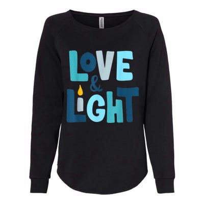 Christmas Hanukkah Love And Light Chanukah Jewish  Womens California Wash Sweatshirt