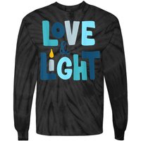 Christmas Hanukkah Love And Light Chanukah Jewish  Tie-Dye Long Sleeve Shirt