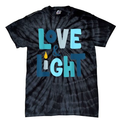 Christmas Hanukkah Love And Light Chanukah Jewish  Tie-Dye T-Shirt