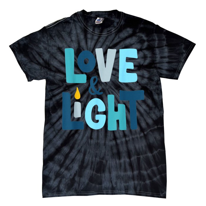 Christmas Hanukkah Love And Light Chanukah Jewish  Tie-Dye T-Shirt