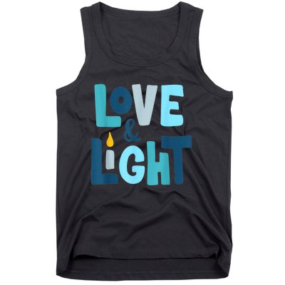 Christmas Hanukkah Love And Light Chanukah Jewish  Tank Top