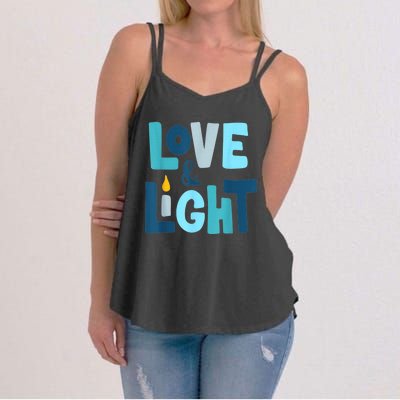 Christmas Hanukkah Love And Light Chanukah Jewish  Women's Strappy Tank