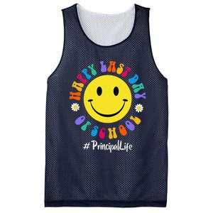 Cute Happy Last Day Of School Principal Life PREK Preschool Mesh Reversible Basketball Jersey Tank