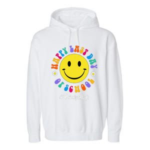 Cute Happy Last Day Of School Principal Life PREK Preschool Garment-Dyed Fleece Hoodie