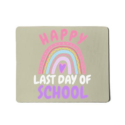 Colorful Happy Last Day Of School Design Teacher  Student Mousepad
