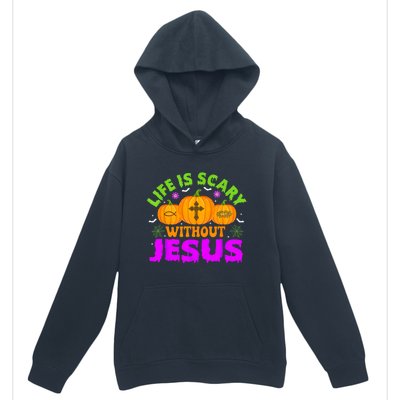 Christian Halloween Life Is Scary Without Jesus Fall Autumn Urban Pullover Hoodie